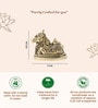 Golden Handcrafted Nandi Brass Statue