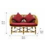 Natural Rattan Handcrafted 2 Seater Sofa Natural Rattan Handcrafted 2 Seater Sofa