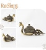 Golden Handcrafted Brass Peacock Shaped Sindoor Dani