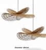 Handcrafted Rattan Leaf Pendant Lamp (Beige and Brown)