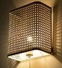 Handcrafted Rattan Wall Lamp (Beige)