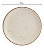 Handcrafted Ribbed 7 Inch White Ceramic (Set of 6) Quarter Plate