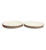 Handcrafted Ribbed (Set of 6) Ceramic Quarter Plate