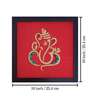 Red Handcrafted Shree-Ganesha Gold-Plated Jardoshi Embroidery Wall Art