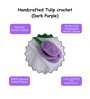 Dark Purple Tulip Handcrafted Crochet Flower
