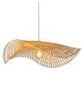 Handcrafted Wavy Bamboo Pendant Lamp (Brown)
