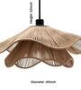 Handcrafted Wavy Jute Pendant Lamp (Beige)