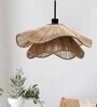 Handcrafted Wavy Jute Pendant Lamp (Beige)