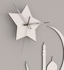 White MDF Handcrafted Modern Wall Clock