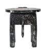 Grey Handcrafted Wooden Elephant Chowkie