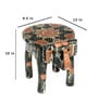 Grey Handcrafted Wooden Elephant Chowkie