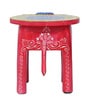 Multicolor Handcrafted Wooden Elephant Chowkie
