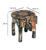 Grey Handcrafted Wooden Elephant Chowkie