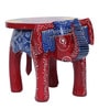 Mulicolor Handcrafted Wooden Elephant Chowkie