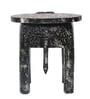 Grey Handcrafted Wooden Elephant Chowkie Set of 2