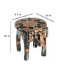 Grey Handcrafted Wooden Elephant Chowkie Set of 2