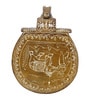 Golden Handcrafted Wooden Elephant Chowkie