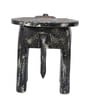 Grey Handcrafted Wooden Elephant Chowkie Set of 2