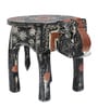 Grey Handcrafted Wooden Elephant Chowkie
