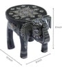 Black Handcrafted Wooden Elephant Chowkie