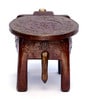 Brown Handcrafted Wooden Elephant Chowkie