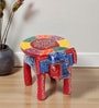 Mulicolor Handcrafted Wooden Elephant Chowkie
