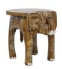 Golden Handcrafted Wooden Elephant Chowkie