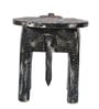 Grey Handcrafted Wooden Elephant Chowkie