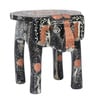 Grey Handcrafted Wooden Elephant Chowkie Set of 2