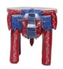 Mulicolor Handcrafted Wooden Elephant Chowkie