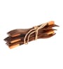Handcrafted Natural Brown  Wood (Set of 6) Forks