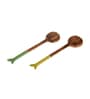 Handcrafted Natural Brown  Mango Wood (Set of 2) Ladles