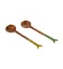Handcrafted Natural Brown  Mango Wood (Set of 2) Ladles