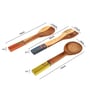Handcrafted Natural Brown  Mango Wood (Set of 3) Ladles