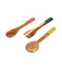 Handcrafted Natural Brown  Mango Wood (Set of 3) Ladles