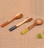Handcrafted Natural Brown  Mango Wood (Set of 3) Ladles