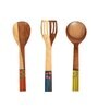 Handcrafted Natural Brown  Mango Wood (Set of 3) Ladles