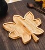 Handcrafted Wooden Leaf Platter (1 Piece)