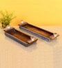 Brown  Teak Wood  Serving Tray