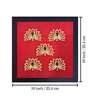 Red HandcraftedPadma (Lotus Flower) Gold-Plated Jardoshi Embroidery Wall Art