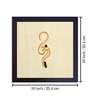 Yellow Handcrafted Om Gold-Plated Jardoshi Embroidery Wall Art