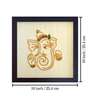 Yellow Handcrafted Lord Vinayaka Gold-Plated Jardoshi Embroidery Wall Art