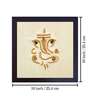 Yellow Handcrafted Lord Ganpathi Gold-Plated Jardoshi Embroidery Wall Art