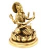 Yellow Brass Goddess Saraswati Idol
