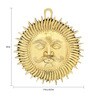 Yellow Brass Sun Wall Hanging Idol