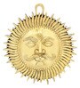 Yellow Brass Sun Wall Hanging Idol