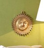 Yellow Brass Sun Wall Hanging Idol