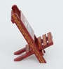HANDICRAFT HANDPAINTED MDF CHAIR STYLE MOBILE &TAB STAND | FOLDABLE