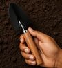 Black Large Hand Trowel with Wooden