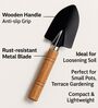 Black Large Hand Trowel with Wooden